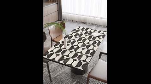 Geometric Marble Table Mat PVC Kitchen Waterproof Oil-proof Table Mats