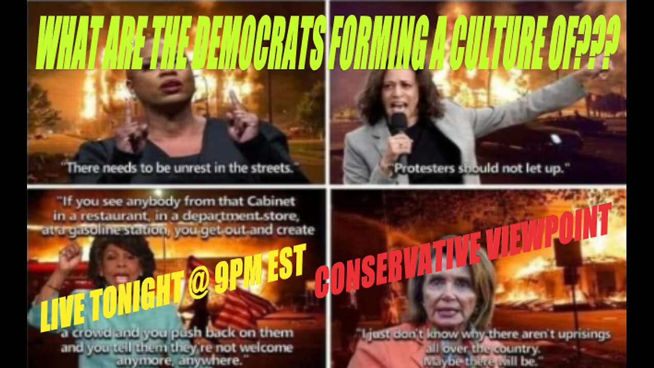 WHAT & WHO: ARE THE DEMOCRATS FORMING THIS GROUP FOR?? TONIGHT LIVE @ 9PM EST.