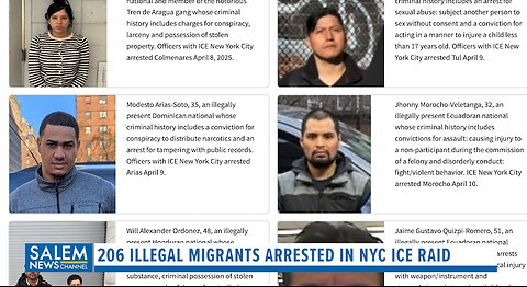 206 Illegal Migrants Arrested In NYC ICE Raid, Set To Be Deported.