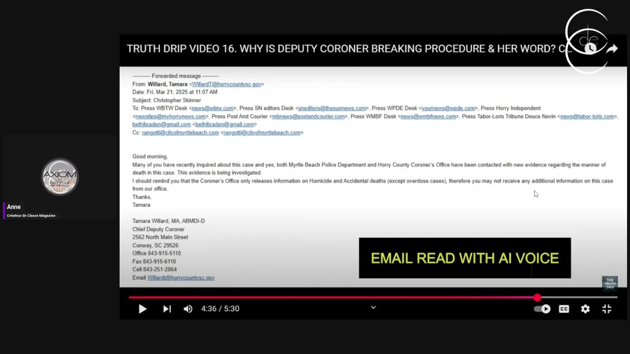 The Chris Skinner Case - The Truth Drip Update