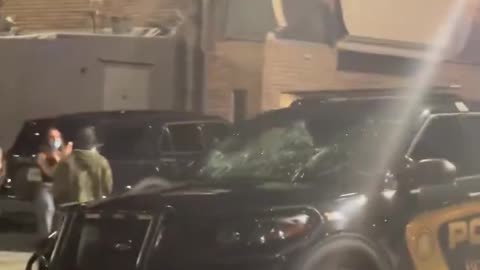 Anti-ICE rioters are now attacking police vehicles in Atlanta