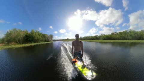 Solo Jetsurfing Thru Beatiful Florida Freshwater River