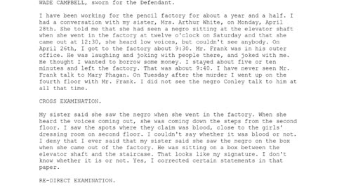 WADE CAMPBELL, Sworn In For The Defendant, 46th To Testify