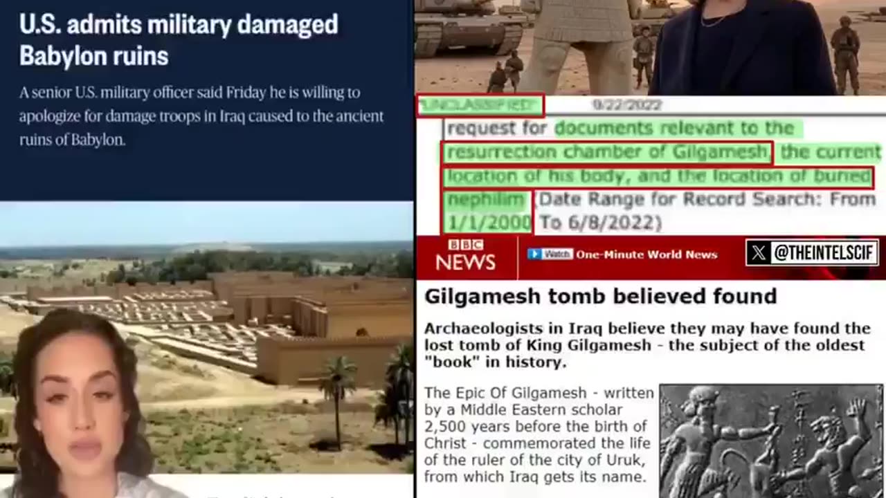 USG Invaded Iraq for Gilgamesh Nephilim Artifacts