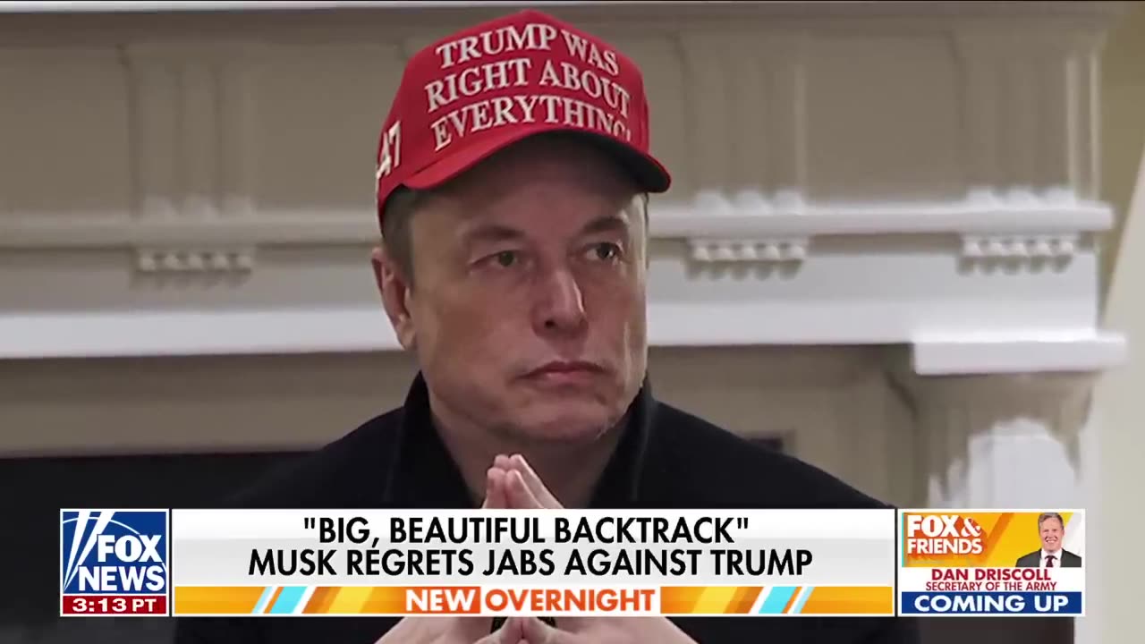 BREAKING: Elon Musk admits regret for Trump attacks in big, beautiful 'backtrack'