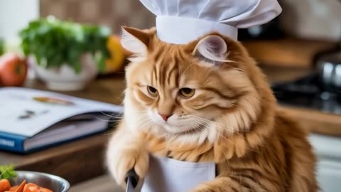 cat cooking