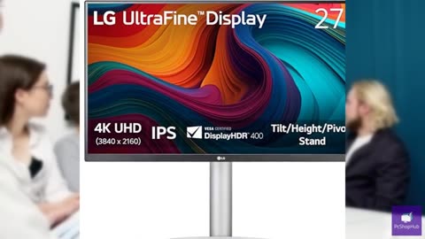 LG 27UP650K-W 27-inch Ultrafine 4K UHD (3840 x 2160) IPS Computer Monitor, 60Hz,