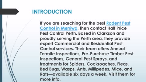 The best Residential Pest Control in Merriwa.