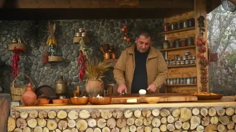 Juicy Steaks Sealed in Logs and Cooked Over Open Fire🔥