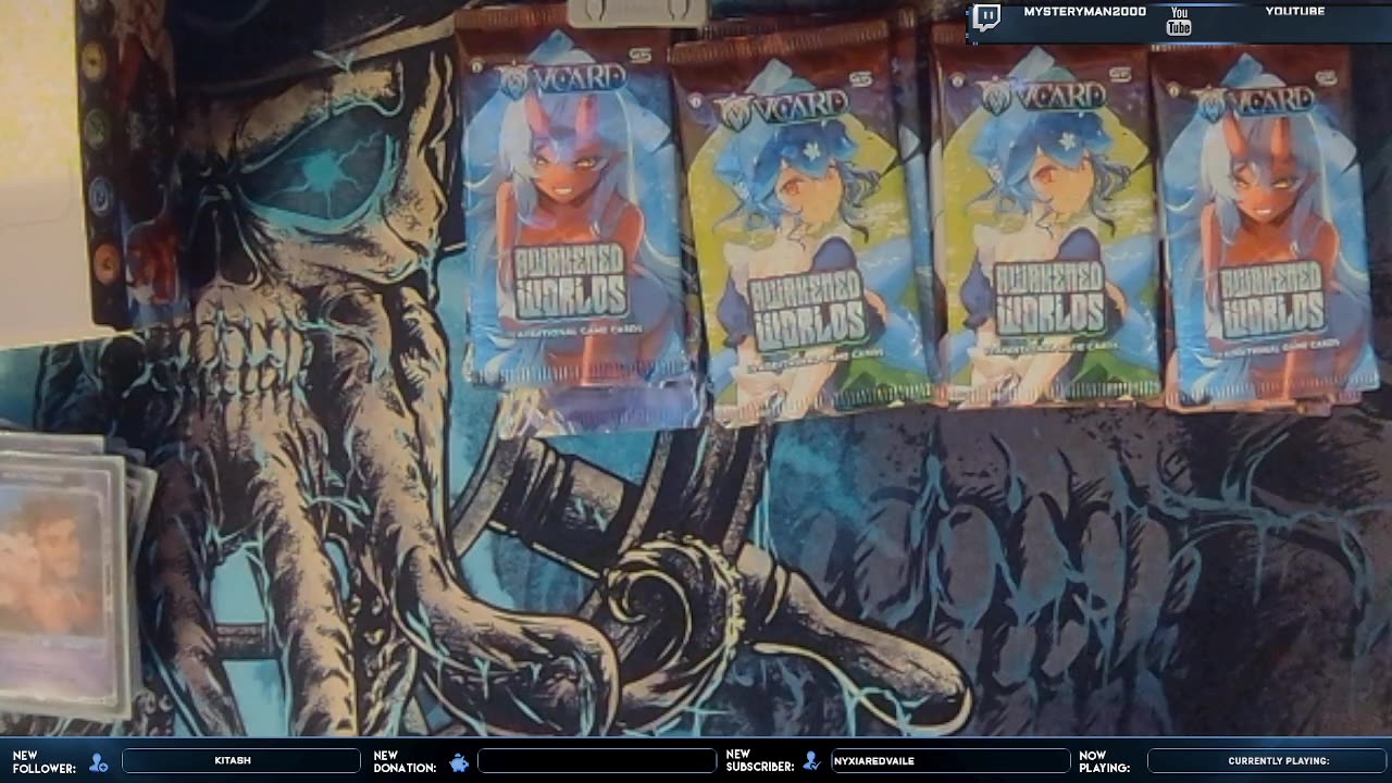 We opening VCards! The 5th awakened box.
