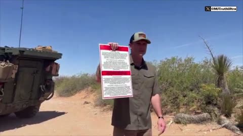 Any illegal alien that attempts to enter this zone will be detained
