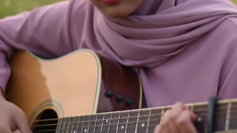 Dreamy Acoustic Guitar | #shorts #muslimah #relaxingvibes