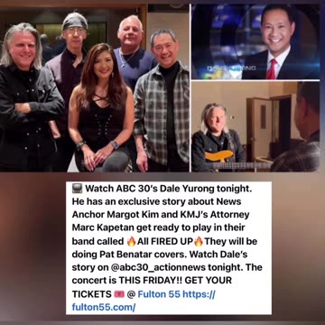 "All Fired Up Concert," with Attorney Marc Kapetan and ABC 30's Margot Kim