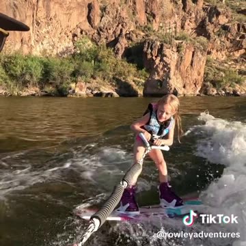 It's never to early to learn (via:@rowleyadventures) #wakeboarding