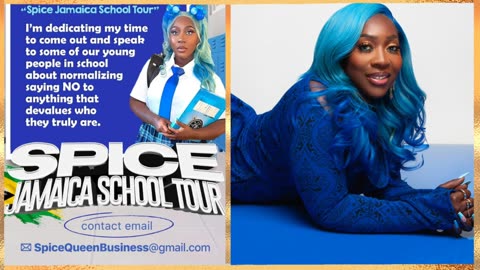 DANCEHALL ARTIST SPICE WANTS TO ENCOURAGE YOUNG TEEN IN JAMAICA'S SCHOOL POWERS SAYS NO