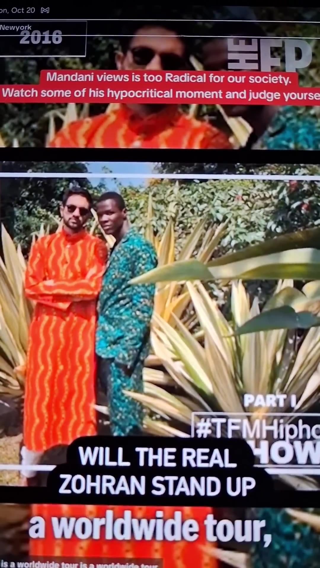 WILL THE REAL ZOHRAN STAND UP?