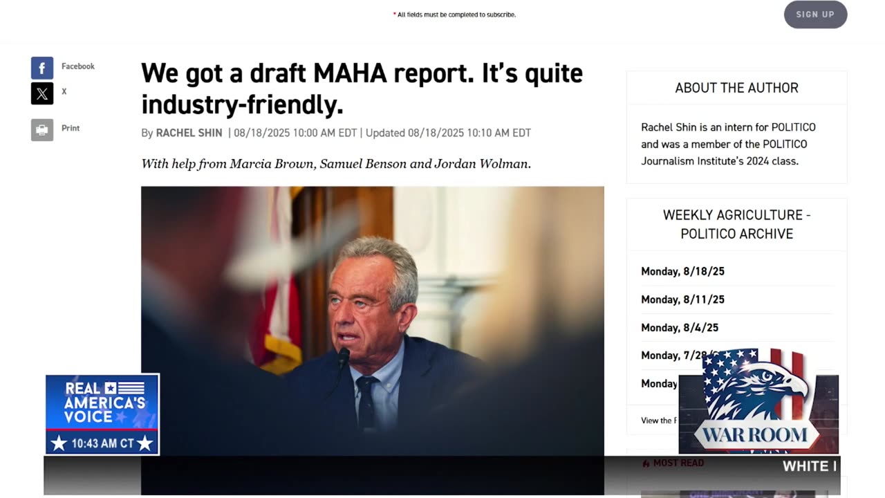 MAHA FALSE NARRATIVE REPORT LEAKED: "DO NOT BELIEVE THE SPIN"