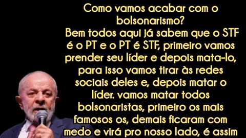 COMO O LULALADRÃO E O STF PRETENDE ACABAR COM O BOLSONARISMO, O LADRÃO EM OFF DISSE COMO IA FAZER ISSO, OUTRO MÉTODO É A FOME.