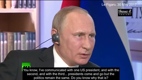 Putin on Deep State - Men in dark suits rule the US (politicians today)
