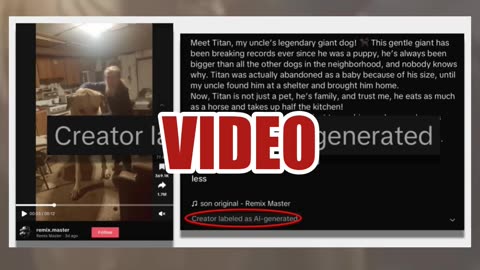 Fact Check: Titan The Giant Dog Is AI, NOT Real According To Creator Of The Video Clip
			