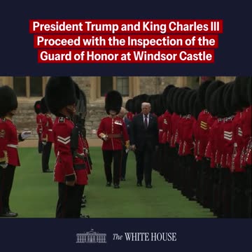 💥 President Trump Walking 👉 IN FRONT OF 👈 King Charles III During Inspection Of The Guard