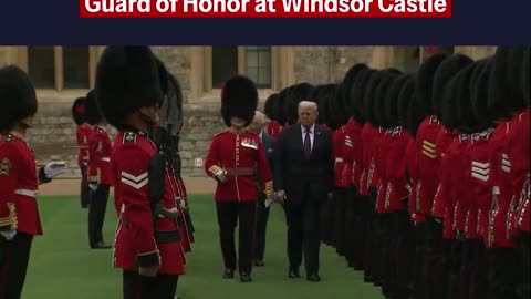 💥 President Trump Walking 👉 IN FRONT OF 👈 King Charles III During Inspection Of The Guard 