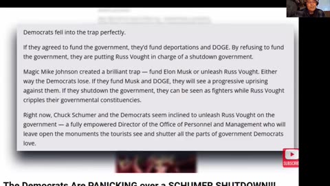 Dems and Gov Shutdown - Russ Vought and Project 2025 - Amazing - 3-13-25