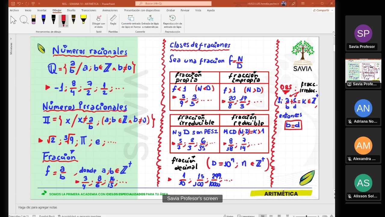 SAVIA SEMIANUAL 2024 | Semana 13 | Aritmética