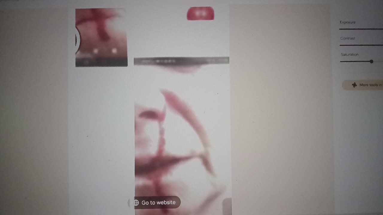 Blood tears and bloody holes.