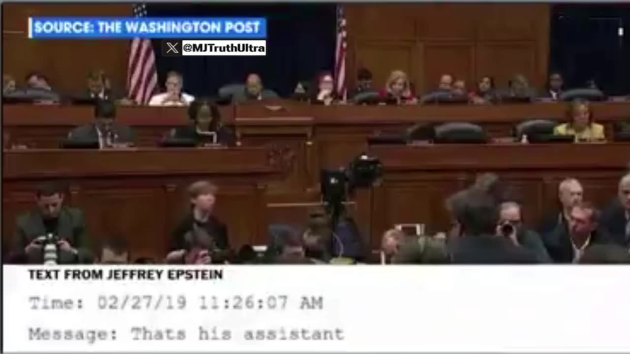 Democrats actively texting [Epstein] during hearing… 🤯 (Check Description)