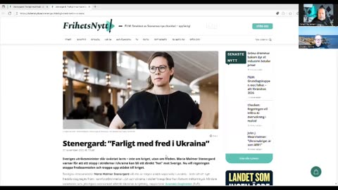 Lunchklubben 29 nov - Utrikesministern säger att fred är farligt