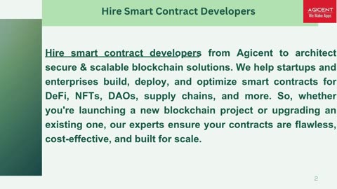 Hire Smart Contract Developers
