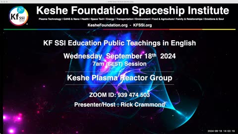 Keshe Plasma Reactor Group 2024-09-18-T1