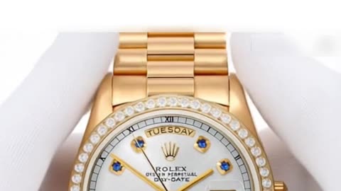 ROLEX Day-Date 36mm – Custom Silver Sapphire President with Custom CT Diamond