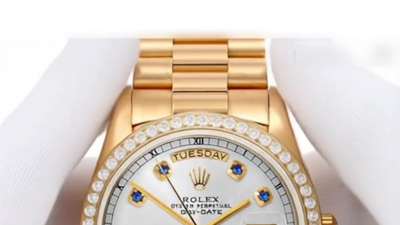 ROLEX Day-Date 36mm – Custom Silver Sapphire President with Custom CT Diamond