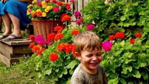 Childhood Playing in Mud