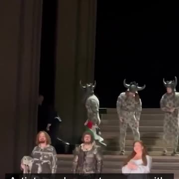 Artist Sparks Outrage at the Royal Opera House by Displaying Palestinian Flag