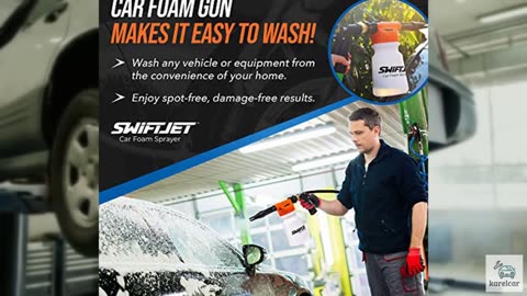SwiftJet Car Wash Foam Gun + Microfiber Wash Mitt - Car Foam Sprayer - Car Wash