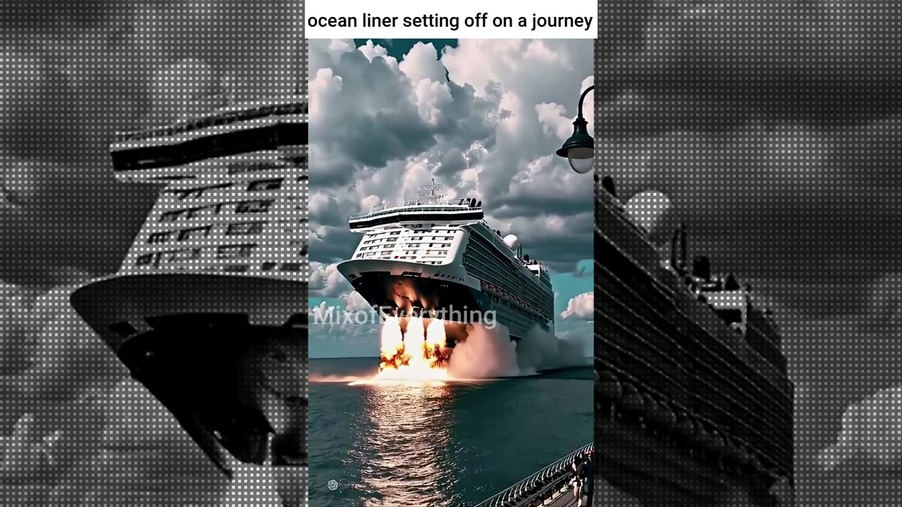 ocean liner setting off on a journey