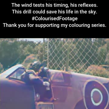 Pilot Bailout Practice — Giant Fan Drill #ColourisedHistory