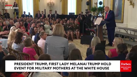 POTUS & First Lady Melania Trump Hold Military Mothers Event at White House