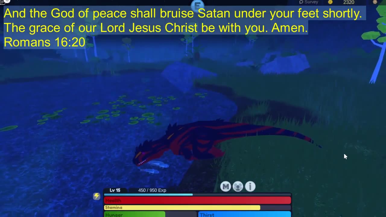 Dinosaur Bible Scripture Romans 16:20 KJV