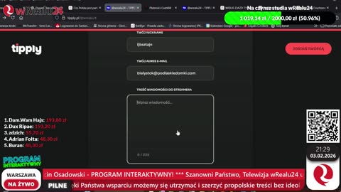 wRealu24 Wt. 3.2.2026r. W. Olszański, M. Osadowski Rodacy Kamraci NPTV.pl