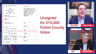 FULTON COUNTY: ‘We Don’t Dispute It’ - 315,000 Votes in 2020 Were NEVER Legally Certified