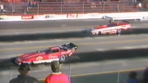 Classic NHRA Funny Car Drag Racing Video with John Force.