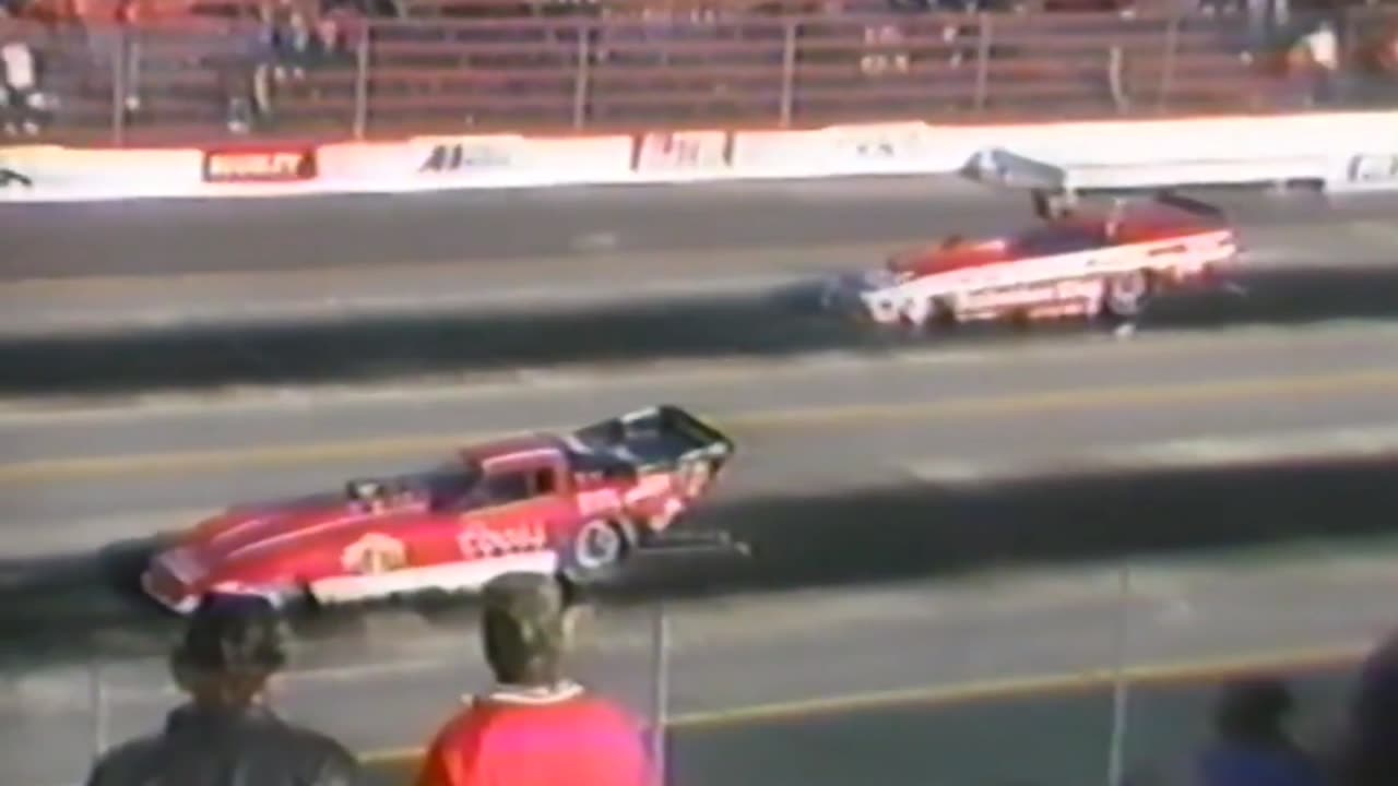 Classic NHRA Funny Car Drag Racing Video with John Force.