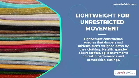 Metallic Spandex Fabric Perfect for Dance Costumes and Athleticwear