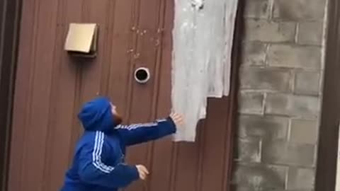 Knocking down massive ice