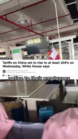 145% tariff is going to destroy jobs in china