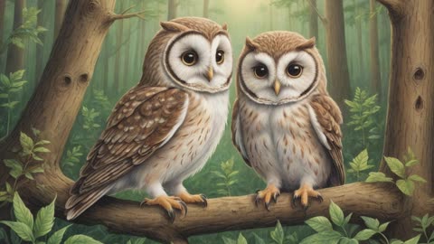 Baby Owls ✨ Bedtime stories - Fairy tale - Short books narrated